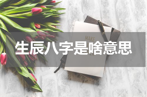 生辰八字是啥意思