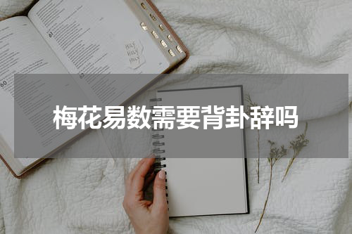梅花易数需要背卦辞吗