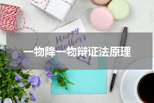 一物降一物辩证法原理