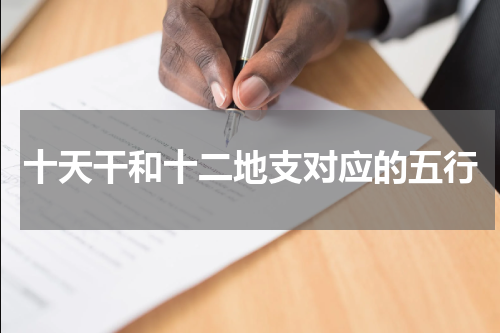 十天干和十二地支对应的五行