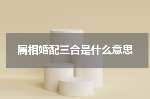 属相婚配三合是什么意思