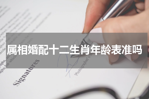 属相婚配十二生肖年龄表准吗