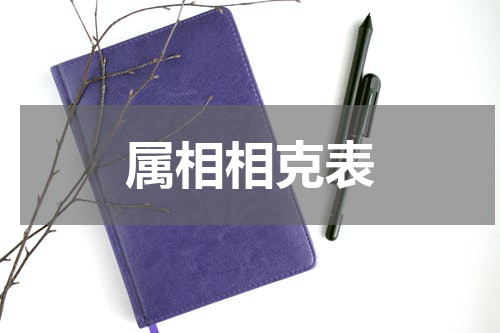 属相相克表