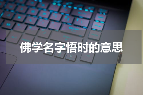 佛学名字悟时的意思