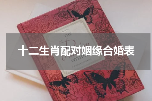十二生肖配对姻缘合婚表