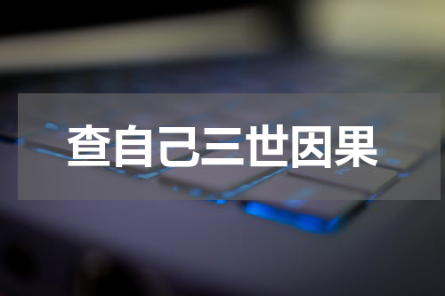查自己三世因果