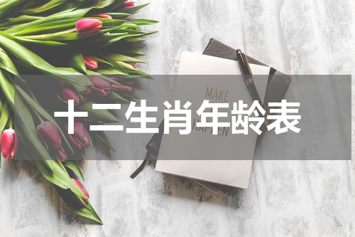 十二生肖年龄表