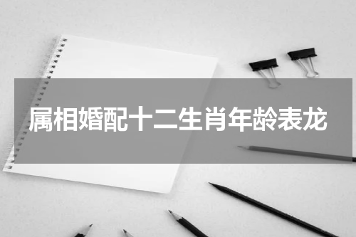 属相婚配十二生肖年龄表龙