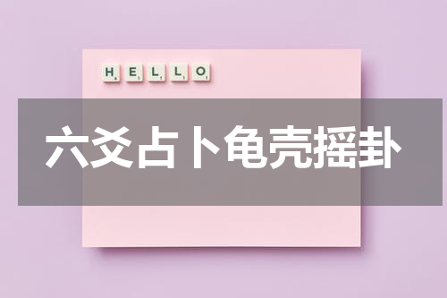 六爻占卜龟壳摇卦