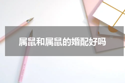 属鼠和属鼠的婚配好吗