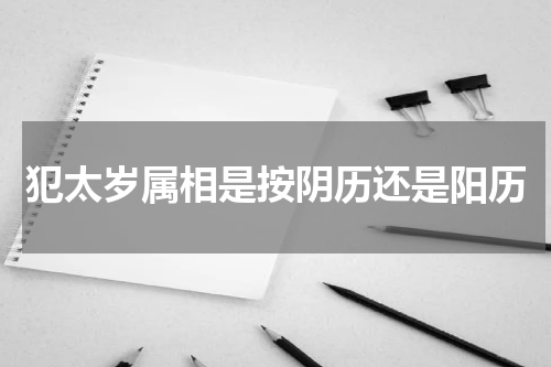 犯太岁属相是按阴历还是阳历