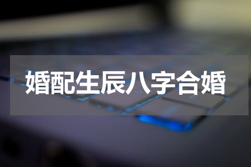 婚配生辰八字合婚