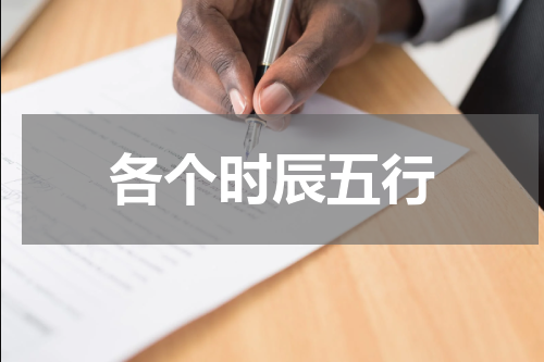 各个时辰五行