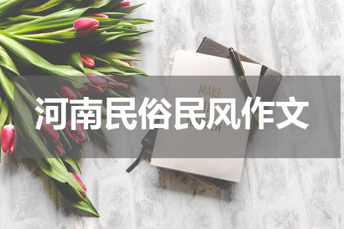 河南民俗民风作文