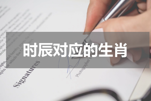 时辰对应的生肖