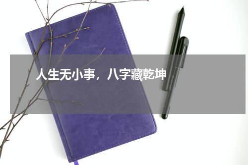       人生无小事，八字藏乾坤    