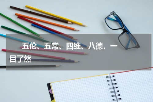       五伦、五常、四维、八德，一目了然    