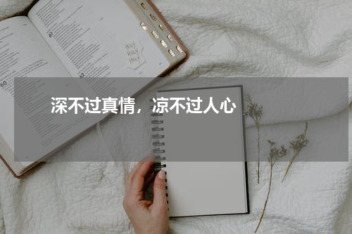       深不过真情，凉不过人心    
