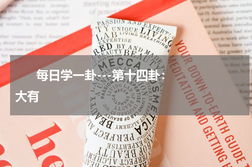       每日学一卦---第十四卦：大有    