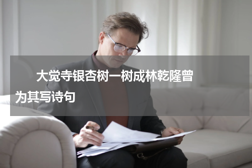       大觉寺银杏树一树成林乾隆曾为其写诗句    